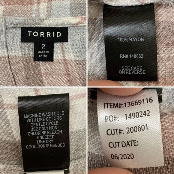 Torrid Abbey Textured Woven Button Back Top - Picture 8 of 10